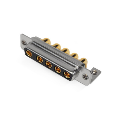 5W5 right-angled dip d-sub combo connector