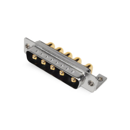 5W5 right-angled dip d-sub combo connector