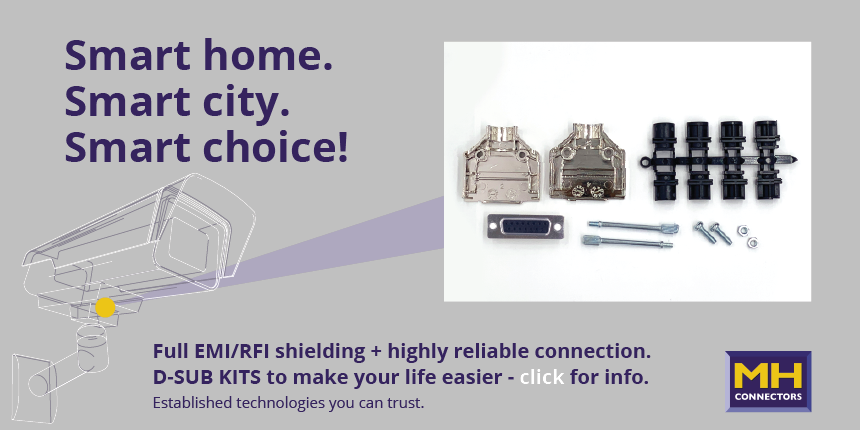 D-sub connector kits with EMI/RFI shielding
